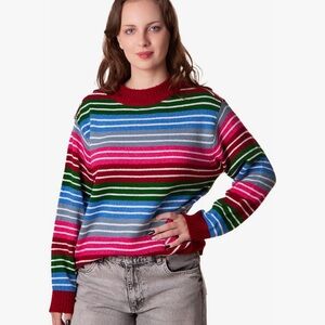 Madore Striped Rainbow Sweater for Womens